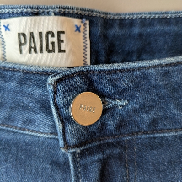 PAIGE Women's Jeans Amber 31 Raw Hem Cropped - Picture 8 of 16